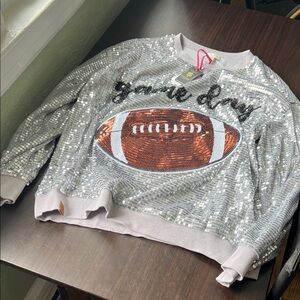 Simply Southern Silver Sequin Sweatshirt